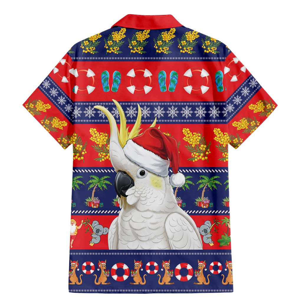 Sulphur-crested Cockatoo Australia Christmas Family Matching Mermaid Dress and Hawaiian Shirt Aussie Xmas Beach Vibes - Aussie Hoodie