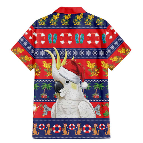Sulphur-crested Cockatoo Australia Christmas Family Matching Mermaid Dress and Hawaiian Shirt Aussie Xmas Beach Vibes - Aussie Hoodie