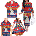 Sulphur-crested Cockatoo Australia Christmas Family Matching Off The Shoulder Long Sleeve Dress and Hawaiian Shirt Aussie Xmas Beach Vibes - Aussie Hoodie