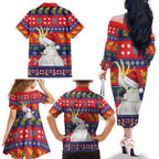 Sulphur-crested Cockatoo Australia Christmas Family Matching Off The Shoulder Long Sleeve Dress and Hawaiian Shirt Aussie Xmas Beach Vibes - Aussie Hoodie