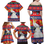 Sulphur-crested Cockatoo Australia Christmas Family Matching Off Shoulder Maxi Dress and Hawaiian Shirt Aussie Xmas Beach Vibes - Aussie Hoodie