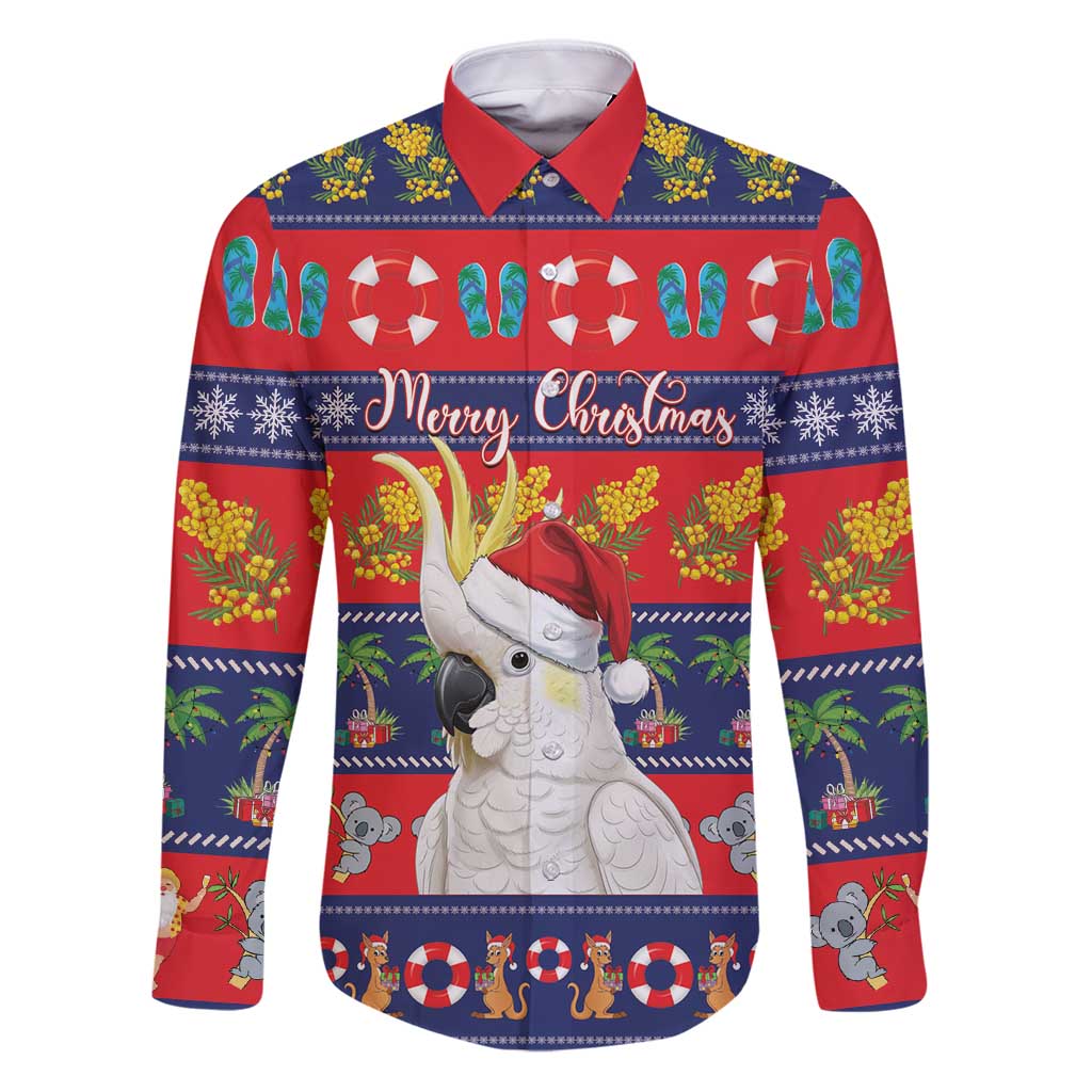 Sulphur-crested Cockatoo Australia Christmas Family Matching Puletasi and Hawaiian Shirt Aussie Xmas Beach Vibes - Aussie Hoodie