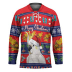 Sulphur-crested Cockatoo Australia Christmas Hockey Jersey Aussie Xmas Beach Vibes - Aussie Hoodie