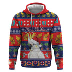 Sulphur-crested Cockatoo Australia Christmas Hoodie Aussie Xmas Beach Vibes - Aussie Hoodie