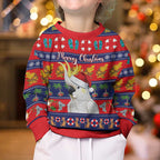 Sulphur-crested Cockatoo Australia Christmas Kid Ugly Christmas Sweater Aussie Xmas Beach Vibes - Aussie Hoodie