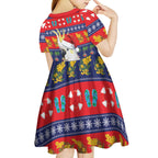 Sulphur-crested Cockatoo Australia Christmas Kid Short Sleeve Dress Aussie Xmas Beach Vibes - Aussie Hoodie