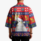 Sulphur-crested Cockatoo Australia Christmas Kimono Aussie Xmas Beach Vibes - Aussie Hoodie