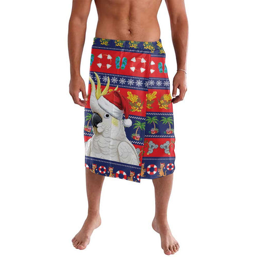 Sulphur-crested Cockatoo Australia Christmas Lavalava Aussie Xmas Beach Vibes - Aussie Hoodie