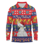 Sulphur-crested Cockatoo Australia Christmas Long Sleeve Polo Shirt Aussie Xmas Beach Vibes - Aussie Hoodie