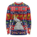 Sulphur-crested Cockatoo Australia Christmas Long Sleeve Shirt Aussie Xmas Beach Vibes - Aussie Hoodie