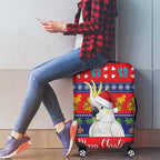 Sulphur-crested Cockatoo Australia Christmas Luggage Cover Aussie Xmas Beach Vibes - Aussie Hoodie