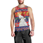 Sulphur-crested Cockatoo Australia Christmas Men Tank Top Aussie Xmas Beach Vibes - Aussie Hoodie