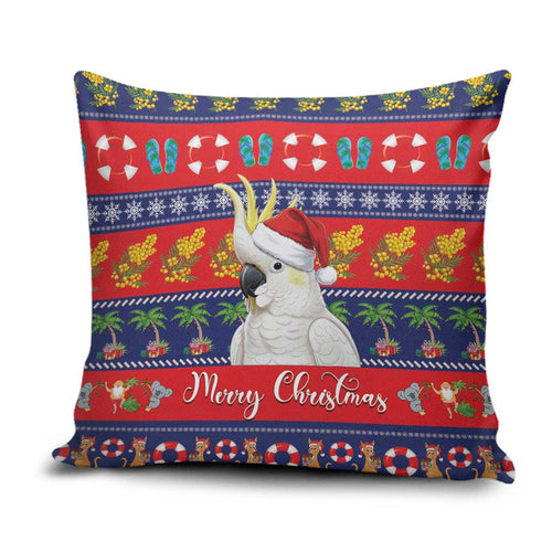 Sulphur-crested Cockatoo Australia Christmas Pillow Cover Aussie Xmas Beach Vibes - Aussie Hoodie