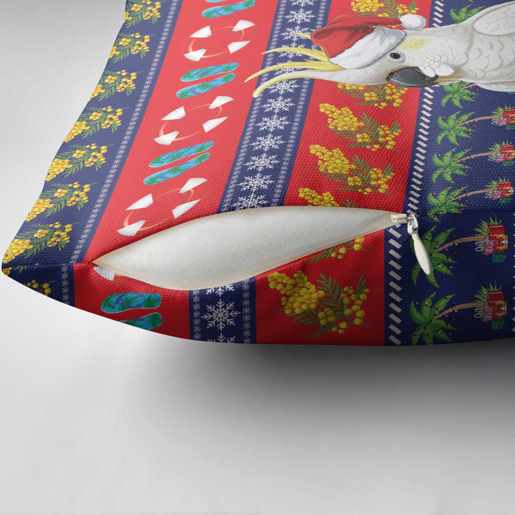 Sulphur-crested Cockatoo Australia Christmas Pillow Cover Aussie Xmas Beach Vibes - Aussie Hoodie