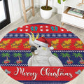 Sulphur-crested Cockatoo Australia Christmas Round Carpet Aussie Xmas Beach Vibes - Aussie Hoodie
