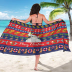 Sulphur-crested Cockatoo Australia Christmas Sarong Aussie Xmas Beach Vibes - Aussie Hoodie