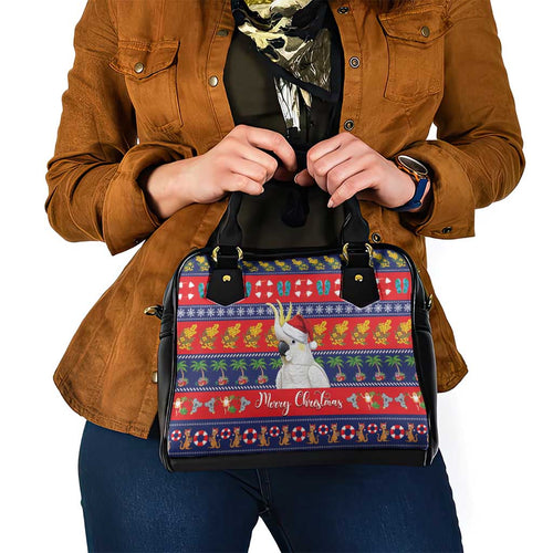 Sulphur-crested Cockatoo Australia Christmas Shoulder Handbag Aussie Xmas Beach Vibes - Aussie Hoodie