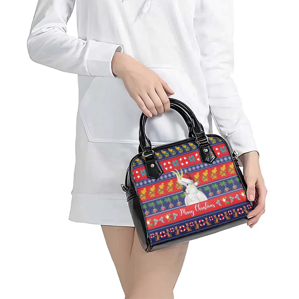 Sulphur-crested Cockatoo Australia Christmas Shoulder Handbag Aussie Xmas Beach Vibes - Aussie Hoodie