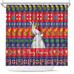 Sulphur-crested Cockatoo Australia Christmas Shower Curtain Aussie Xmas Beach Vibes - Aussie Hoodie