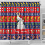 Sulphur-crested Cockatoo Australia Christmas Shower Curtain Aussie Xmas Beach Vibes - Aussie Hoodie