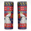Sulphur-crested Cockatoo Australia Christmas Skinny Tumbler Aussie Xmas Beach Vibes - Aussie Hoodie