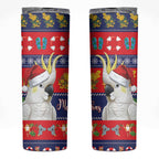 Sulphur-crested Cockatoo Australia Christmas Skinny Tumbler Aussie Xmas Beach Vibes - Aussie Hoodie