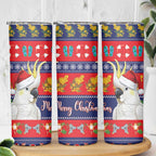 Sulphur-crested Cockatoo Australia Christmas Skinny Tumbler Aussie Xmas Beach Vibes - Aussie Hoodie