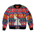 Sulphur-crested Cockatoo Australia Christmas Sleeve Zip Bomber Jacket Aussie Xmas Beach Vibes - Aussie Hoodie