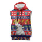Sulphur-crested Cockatoo Australia Christmas Sleeveless Hoodie Aussie Xmas Beach Vibes - Aussie Hoodie