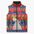 Sulphur-crested Cockatoo Australia Christmas Sleeveless Puffer Jacket Aussie Xmas Beach Vibes - Aussie Hoodie