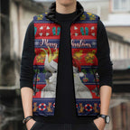Sulphur-crested Cockatoo Australia Christmas Sleeveless Puffer Jacket Aussie Xmas Beach Vibes - Aussie Hoodie