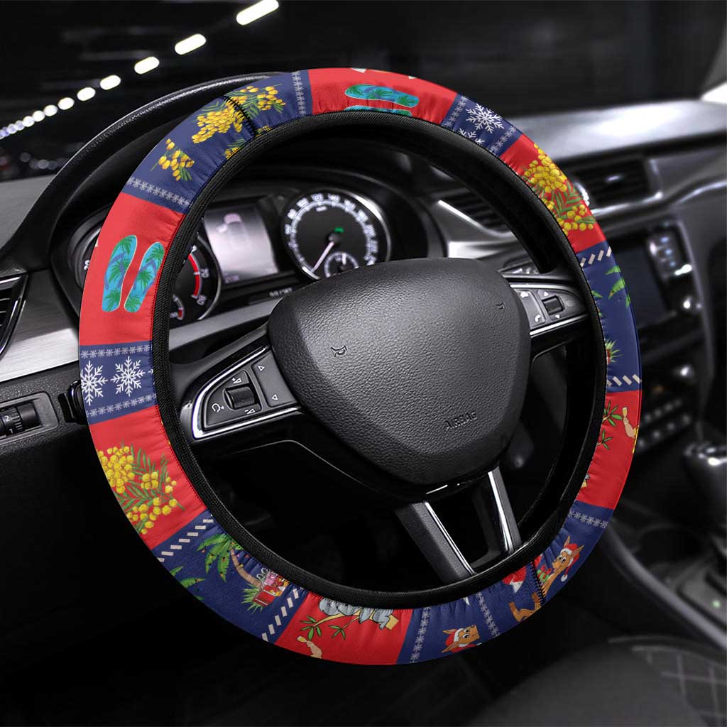 Sulphur-crested Cockatoo Australia Christmas Steering Wheel Cover Aussie Xmas Beach Vibes - Aussie Hoodie