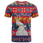 Sulphur-crested Cockatoo Australia Christmas T Shirt Aussie Xmas Beach Vibes - Aussie Hoodie