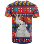 Sulphur-crested Cockatoo Australia Christmas T Shirt Aussie Xmas Beach Vibes - Aussie Hoodie