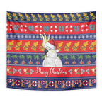 Sulphur-crested Cockatoo Australia Christmas Tapestry Aussie Xmas Beach Vibes - Aussie Hoodie
