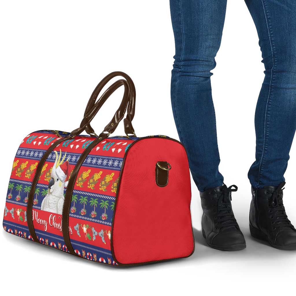 Sulphur-crested Cockatoo Australia Christmas Travel Bag Aussie Xmas Beach Vibes - Aussie Hoodie