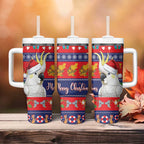 Sulphur-crested Cockatoo Australia Christmas Tumbler With Handle Aussie Xmas Beach Vibes - Aussie Hoodie