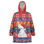 Sulphur-crested Cockatoo Australia Christmas Wearable Blanket Hoodie Aussie Xmas Beach Vibes - Aussie Hoodie