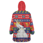 Sulphur-crested Cockatoo Australia Christmas Wearable Blanket Hoodie Aussie Xmas Beach Vibes - Aussie Hoodie