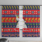 Sulphur-crested Cockatoo Australia Christmas Window Curtain Aussie Xmas Beach Vibes - Aussie Hoodie