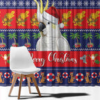 Sulphur-crested Cockatoo Australia Christmas Window Curtain Aussie Xmas Beach Vibes - Aussie Hoodie