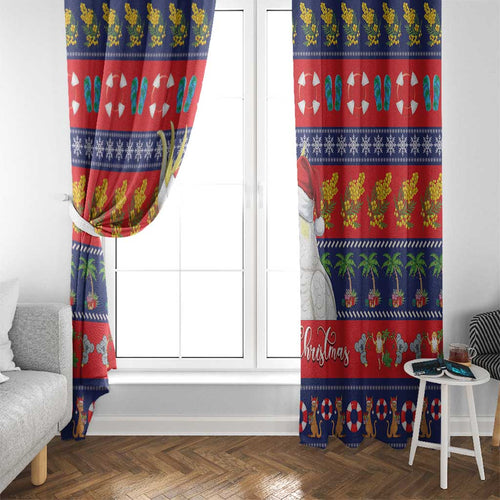 Sulphur-crested Cockatoo Australia Christmas Window Curtain Aussie Xmas Beach Vibes - Aussie Hoodie
