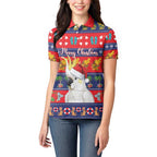 Sulphur-crested Cockatoo Australia Christmas Women Polo Shirt Aussie Xmas Beach Vibes - Aussie Hoodie
