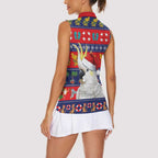 Sulphur-crested Cockatoo Australia Christmas Women Sleeveless Polo Shirt Aussie Xmas Beach Vibes - Aussie Hoodie
