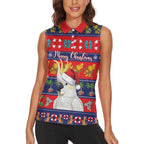 Sulphur-crested Cockatoo Australia Christmas Women Sleeveless Polo Shirt Aussie Xmas Beach Vibes - Aussie Hoodie