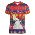 Sulphur-crested Cockatoo Australia Christmas Women V-Neck T-Shirt Aussie Xmas Beach Vibes - Aussie Hoodie