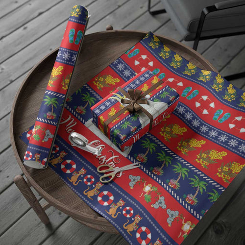 Sulphur-crested Cockatoo Australia Christmas Wrapping Paper Aussie Xmas Beach Vibes - Aussie Hoodie