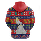 Sulphur-crested Cockatoo Australia Christmas Zip Hoodie Aussie Xmas Beach Vibes - Aussie Hoodie