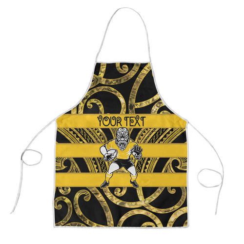 Taranaki Custom Rugby New Zealand Apron Aotearoa Maori Pukana Tiki Mascot