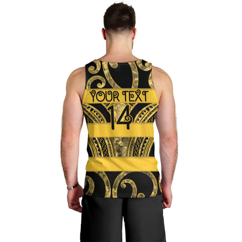 Taranaki Custom Rugby New Zealand Men Tank Top Aotearoa Maori Pukana Tiki Mascot